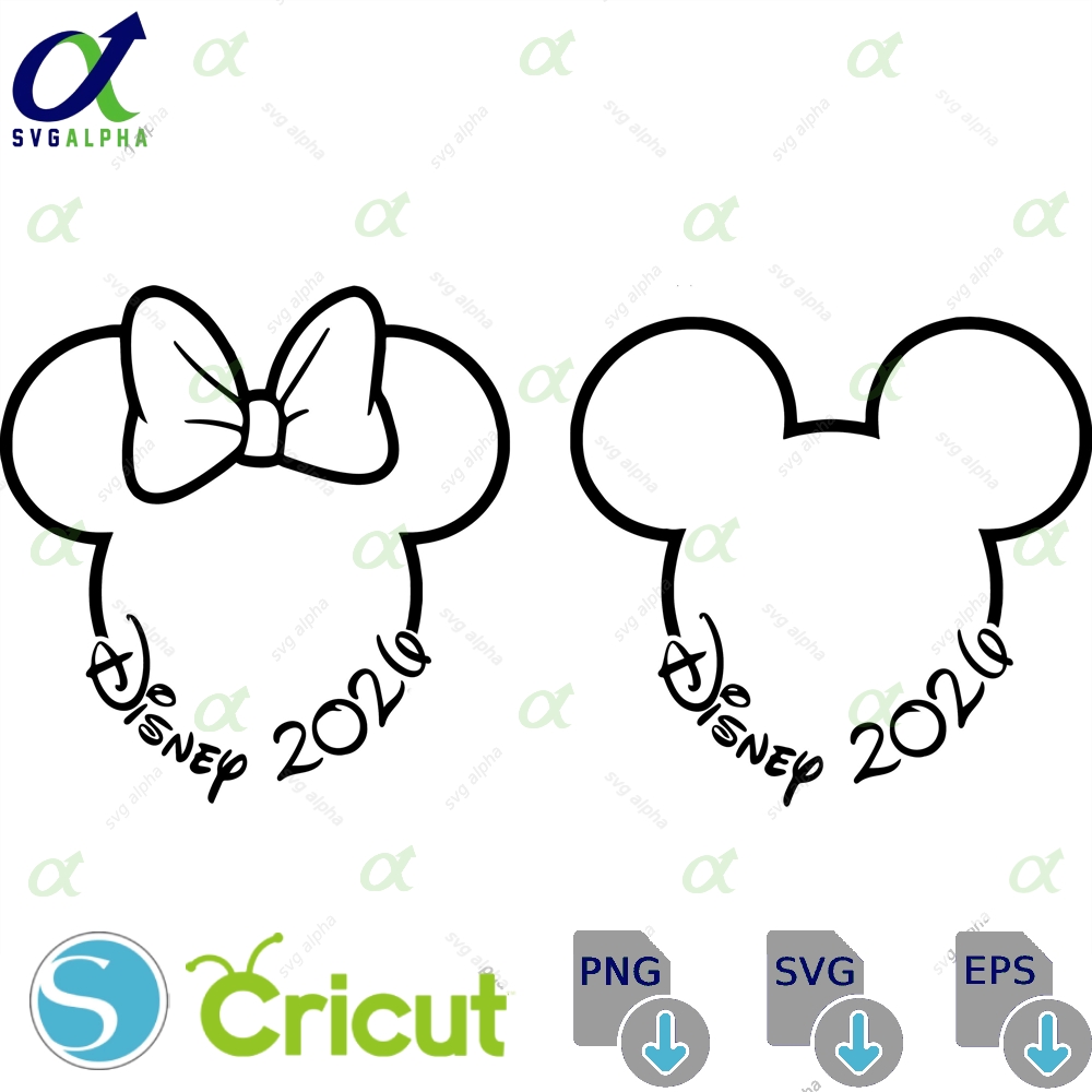2026 Outline Ears Svg Bundle Minimal Mouse Head Svg Png Family Vacation Trip Cut Files For Cricut Silhouette Matching Shirts Sublimation